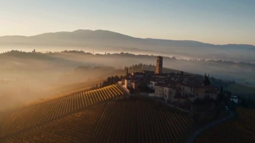 Alba sui filari delle Langhe
